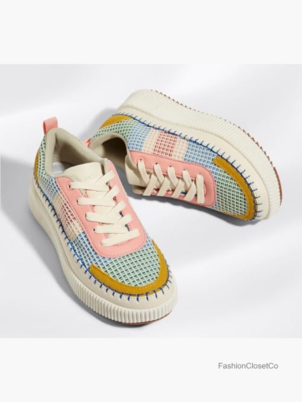 Chunky Platform Sneakers Rhinestone Fashion Casual Walking Shoes - Picture 5 of 7